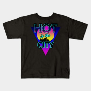 80s Retro Rad City Summer Heat SLogan 80's Meme Gift For 80's Kids Kids T-Shirt